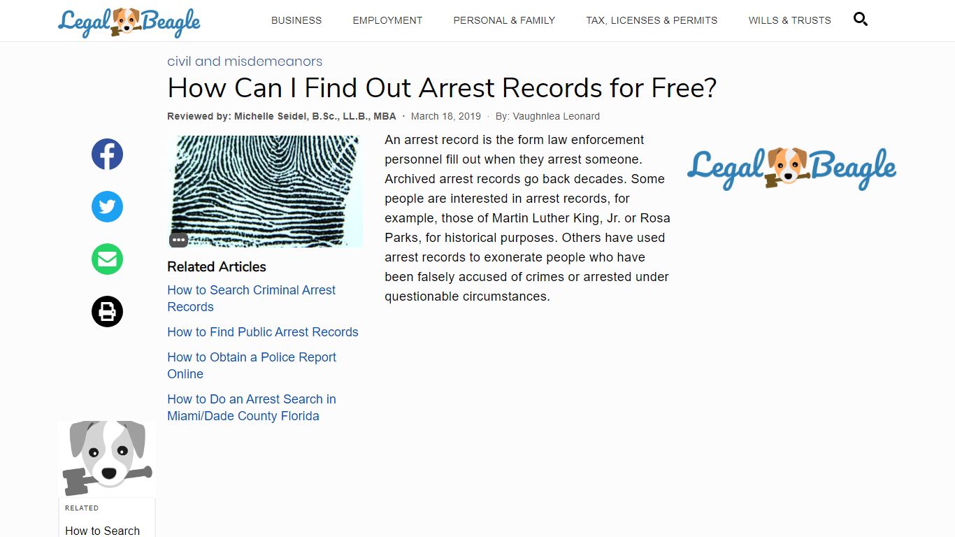 How Can I Find Out Arrest Records for Free? | Legal Beagle