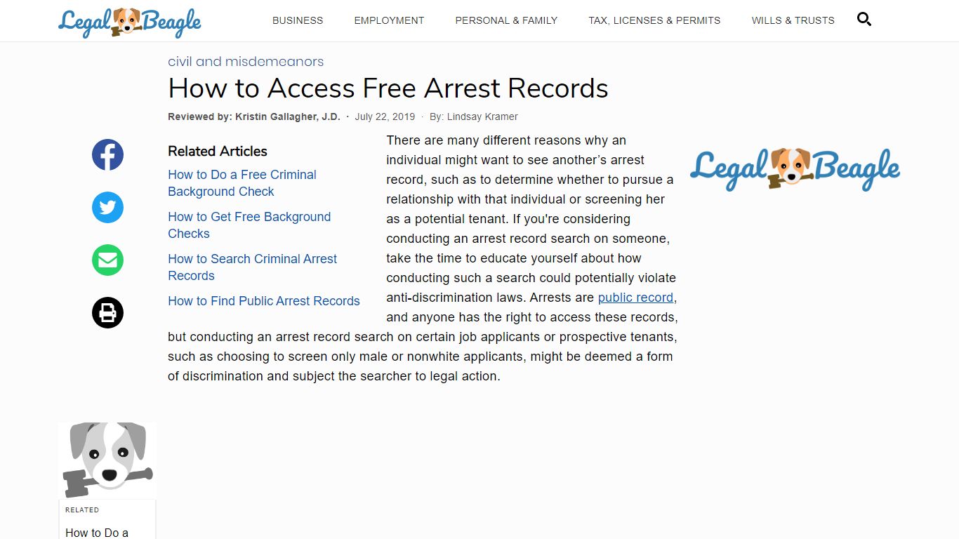 How to Access Free Arrest Records | Legal Beagle